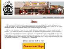 Tablet Screenshot of candcconcessions.com